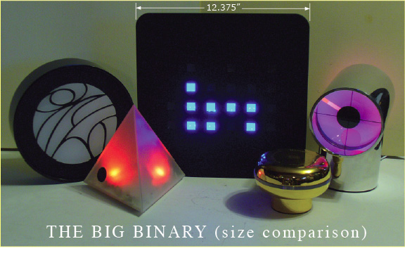 Big Binary XLD clock by Anelace